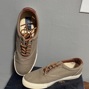 Polo by Ralph Lauren Men's Tan Canvas Sneakers